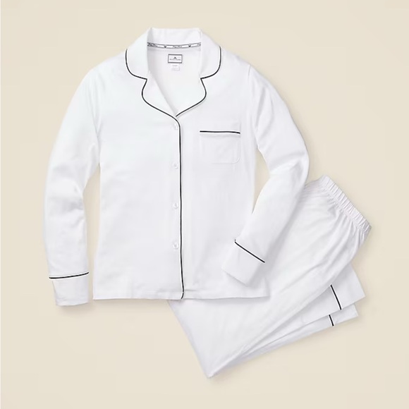 Petite Plume Women’s Pima Pajamas White
